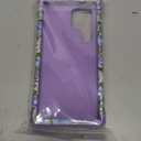for Galaxy S23 Ultra Case,3 in 1 Oil Painting Flower Pattern Heavy Duty Shockproof Protection Silicone Rubber Bumper+Hard Plastic Protective Cover for Samsung S23 Ultra 6.8",Purple/Yellow