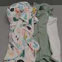 ZIGJOY Sleep Sack Swaddle 1.0 Tog Baby Wearable Blanket 100% Cotton Baby Swaddle Blanket for Newborns 0-6 Months Green&Tropical Rainforest (2 Pack-green&leaves)