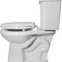Centoco 2 inch Raised Toilet Seat for Seniors, Round, Closed Front with Cover, Plastic, Made in the USA, HL440STS-001, White