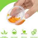 Vesici 153 Pieces Small Charcuterie Boxes with Clear Lids 4.72 Inch Kraft Paper Mini Charcuterie Box, 2 oz Plastic Containers for Dessert Sauce Sandwich Cookie Sushi Cake Slice Strawberries