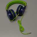 AILIHEN C8 Headphones Wired, On-Ear Headphones with Microphone and Volume Control, Corded 3.5mm Headset for Boys Girl School Smartphones Chromebook Laptop Computer Tablets Airplane Travel (Blue Green) (Medium)