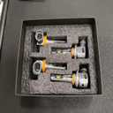 H11/H9/H8 9005/HB3 LED Light Bulb Combo, 100000LM 1200% Brighter 1:1 Mini Size 6500K H11 9005 High&Low Bulbs, 10 Year Extend Lifespan, Quick Install, Turn Signal Light Assemblies Pack of 4