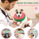 Supet Inflatable Dog Cone Collar for Large Medium Small Dogs, Soft Cone Collar for Dogs Cats, E Collar Pet Neck Donut Dog Cone Alternative After Surgery (M)