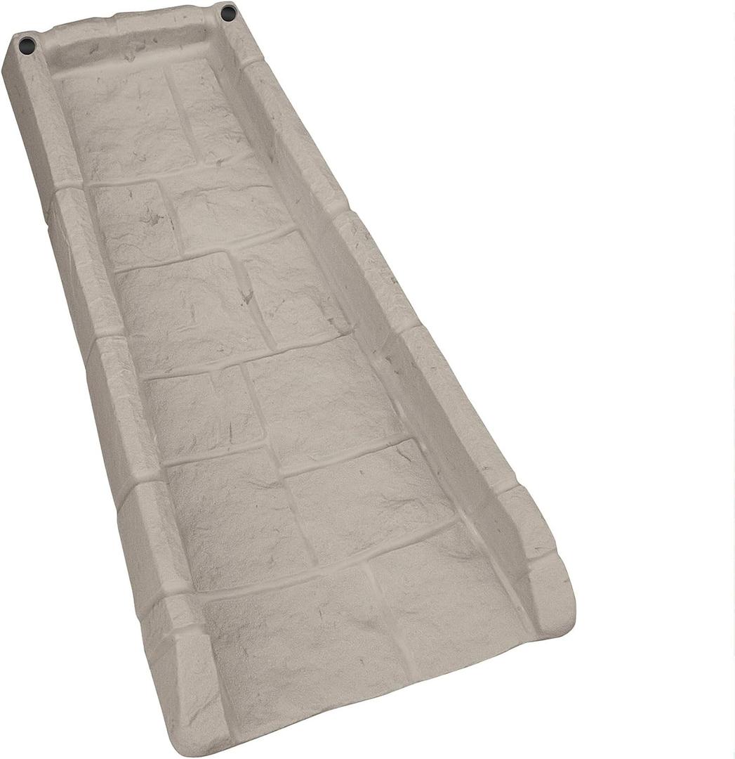 Suncast Decorative Resin Downspout Splash Block Rain Gutter Drain Extender, Light Taupe