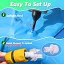 Splash Pad Sprinkler for Kids & Dog, 75" Round Sea World Splash Pad for Toddler 1-3, Thicken Outdoor Water Toy Play Mat for Children, Backyard Inflatable Sprinkler Shallow Pool Fountain Pad