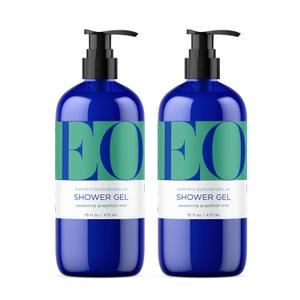 EO Shower Gel Body Wash, 16 Ounce (Pack of 2), Grapefruit and Mint, Organic Plant-Based Skin Conditioning Cleanser with Pure Essentials Oils