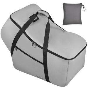 Car Seat Travel Bag Fit All Nuna Pipa Car Seat and Base, Doona Infant Car Seat Stroller, Padded Car Seat Bags for Air Travel, Airplane Carrier Bag with Side Pocket, Protective Feet, Storage Bag (23.6 inch)