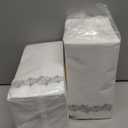 Yinder 200 Pack Disposable Hand Towels Bathroom Napkins Decorative Guest Towels Soft and Absorbent Linen Feel Paper Towel for Christmas Parties Weddings Dinners or Events(Silver)