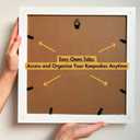 Plane Ticket Travel Memory Box, Travel Ticket Movie Stub Shadow Box, Top Loading Concert Ticket Display Frame, Travel Keepsake Box, Adventure Archive Box, Ticket Holder Map Plane (White x8inches)