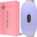 LISACOOL Portable Ccordless Heating Pad for Period Cramps Electric Waist Belt Device Portable Heatings Pad with 3 Heat Levels and 3 Massage Modes Birthday Gifts for Women and Girls (Purple)