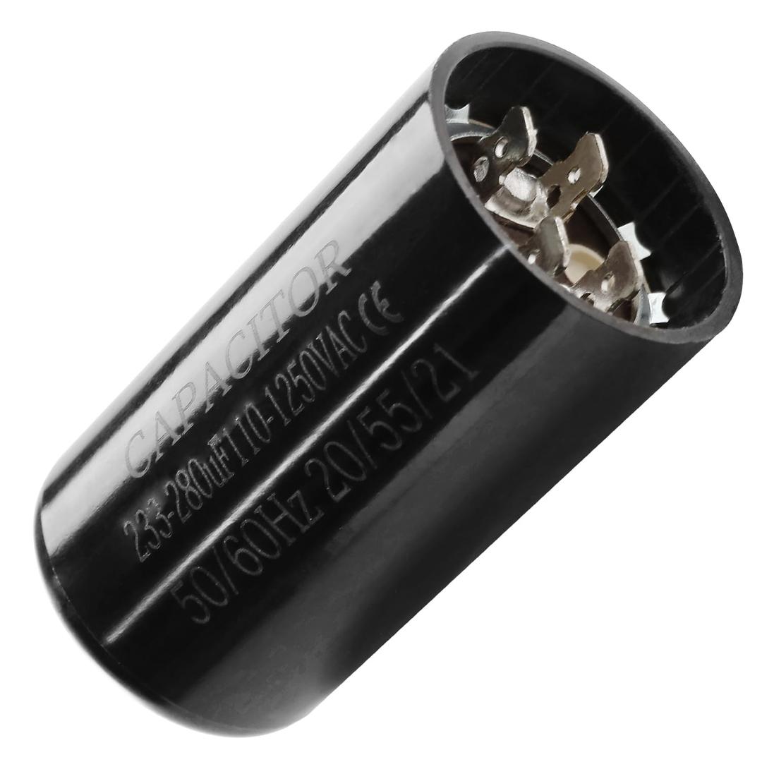 Seentech 233-280 uf/MFD 110-125 VAC 20% CD60 Round Motor Start Capacitor 50/60 Hz AC Electric Universal Fit for Run or Fan Start and Cool or Heat Pump Air Conditioner