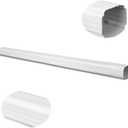 Moxweyeni 1 Pack 2 x 3 Inch, 45 Inch White Aluminum Downspout Extensions Roofing Gutter Downspout DIY Installation for Home Outdoor Drainage