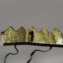 1st Birthday Crown Hat for Baby, Glitter Crown for Birthday Party, Boy Girl First Birthday Hat, Crown Decoration (Black)