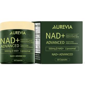 IntyPure Aurevia Liposomal NAD+ 500mg Capsules, Daily Wellness, 60 Count, Exp 01/21/2028