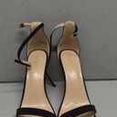 DREAM PAIRS Women's High Heels Flower Ankle Strap Stilettos Round Open Toe Dressy Sexy Sandals (11, Black/Nubuck)