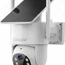 SOIADV Solar Security Cameras Wireless Outdoor with 360 View, 2K Color Night Vision, PTZ Cameras for Home Security, Battery Powered, Two-Way Audio, Motion Detection, Siren Alarm, Waterproof, SD/Cloud