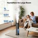 Humidifiers for Bedroom Large Room with Smart App & Remote Control, 7L/1.85Gal Large Humidifier, 4 Mist Levels Room Humidifiers for Home Crow