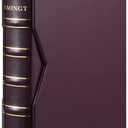MUDOR Premium PU Classic Binder with Slipcase Storage Case, 4 Ring Binder Albums Stockbook for Stamps, Documents, Coins, Bank Notes,Without Inner Pages (Red)