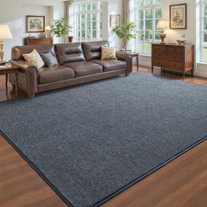 Pettop 6x9 Blue Grey Area Rugs for Living Room Bedroom, Thickened Memory-Foam Throw Carpet, Modern Minimalist Super Soft Kids Boys Girls Rug, Non-Slip and Washable Carpets for Dorm Home Decor