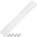 PATIKIL 24 x 2 Inch Door Air Vent Cover, Aluminum Grille Ventilation Cover Louvered Diamond Hole with Mounting Screws for Cabinet Wardrobe Door, Silver