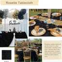 Fanqisi Black Table Cloths Satin Table Cover 50x80 Inches for Baby Shower Wedding Boys Birthday Party Table Decoration