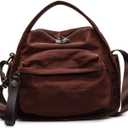 Women's Elegant Solid Color Shoulder Bag Fashionable Zipper Crossbody Bags Soft Top Handle Handbag Purse