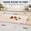 Wesiti Clear Acrylic Cutting Board with Counter Lip, 47" x 22", Extra Large