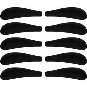 DOITOOL 10Pcs Velvet Hangers Shoulder Form Hanger Shoulder Pads Black Protectors 0.2 Inch Wide Non-Slip Shaper for Velvet Flocking s