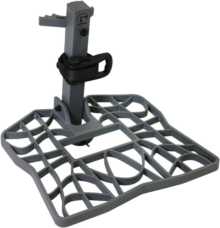 Aluminum Tree Saddle Hunting Platform Tree Saddle Hunting System for Tree Stand Hunting (16*15 Inch, Dark Gray)