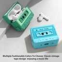 AirPods Pro 2 Case Cover, KOREDA Cute Funny Cassette Tape Design Cartoon Silicone Protective Case for AirPods Pro 2nd/1st Generation (Green)