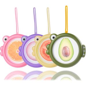 Ortarco 4Pcs Avocado Saver and Onion Holder, Lemons Garlic Tomato Storage Container for Fridge