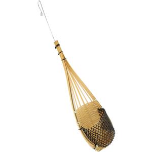 Bamboo Hanging Orchid Planter Hook Decorative Wall Mount Flower Pot for Plants Handmade Woven Basket for Indoor and Outdoor Use