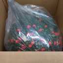Dense Red Rose Artificial Topiary Ball Trees 24 Inch, Set of 2 Fake Plants with Ground Spike, UV Resistant No Fade Outdoor Faux Shrubs for Spring Garden, Patio, Porch, Yard, Indoor Decor