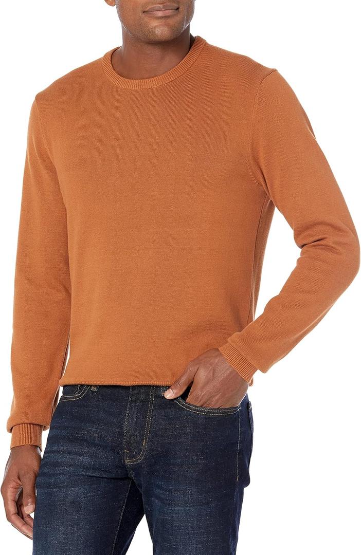 Amazon Essentials Men's Long-Sleeve Crewneck Sweater, 100% Cotton, Big & Tall Options Available (XXL)