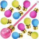 ArtCreativity Light Bulb Pencil Sharpeners, Set of 12, Colorful Plastic Manual Sharpeners, Back to School Supplies for Kids, Cool Stationery Birthday Party Favors, Classroom Teacher Rewards and Prizes