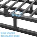 Bilily 14 Inch Queen Bed Frame with Sturdy Steel Slat Support,Heavy Duty Metal Platform Queen Size Mattress Foundation,No Box Spring Needed,Easy Assembly,Noise Free,Black
