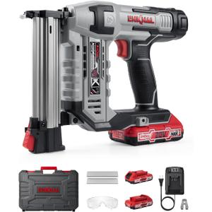 Electric Nail Gun, LINKNAL Cordless Brad Nailer Battery Powered,18 Gauge, 220V MAX Li-ion Batteries, Charger and 1000 Nails Included (L820-BN)