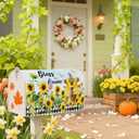 Easter Mailbox Covers Magnetic Standard Size, Sunflower Cross Bless This Home Mailbox Wraps, Farmhouse Christian Outdoor Garden Yard Decor