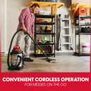 Vacmaster DVOM204S 1101 4-Gal 20V Cordless Stainless-Steel Wet/Dry Vac Red