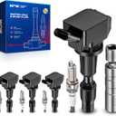 KAX Set of 4 UF764 Coils Pack & Iridium Spark Plugs w/Tool for Hyundai Sonata 2015-2019, Sportage 2017-2022, Optima 2016-2020, Sorento 2016-2020, Santa Fe Sport 2016-2018, Santa Fe 2019-2020, 2.4L