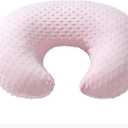 Nursing Pillow and Positioner Breastfeeding and Bottle Feeding, Propping Baby, Tummy Time, Sitting Support for Baby Boy Baby Girl, with Removable Dots Cover (Blushing Bride)