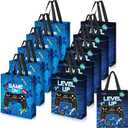 Sweetude 30 Pcs Video Game Gift Bag with Handle Game Party Supplies Reusable Gaming Non Goody Bag, 2 Styles