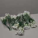 AmyHomie 20 Bundles Artificial Flowers for Outdoor Outside Spring Summer Decoration UV Resistant Faux Flowers No Fade Fake Plastic Plants Garden Porch Window Box Decorating (Pure White)