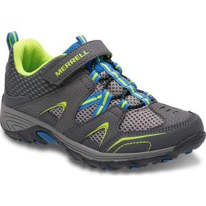 Merrell Trail Chaser Running Shoe (4 Big Kid, Grey/Blue/Citron)