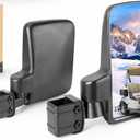10L0L Golf Cart Mirrors, No Drilling 180 Degree Rotation & Foldable-HD Shatterproof Glass Mirrors for Golf Cart Club Car EZGO and Other, No Drilling Side Mirror 