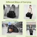 Expandable Pet Carrier Bag - Airline-Approved, Breathable Mesh, Secure Zippers, Padded Handle & Multi-Pockets (Dark Grey), 17"L x 11"W x 11"H