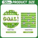2 x 50PCS Soccer Paper Plates and Napkins - Sport Theme Dessert Plates and Napkins Disposable Soccer Decorations Supplies for Boys Sports Soccer Birthday Party