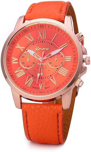 CdyBox Women Men Lady Teen Girl PU Leather Band Watches Dial Analog Quartz Wristwatches