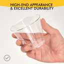 RACETOP 200 Pack 9 oz Clear Plastic Cups for Party, Disposable Clear Cup, Disposable Cups, Wine Glasses Cups, Plastic Cocktail Glasses