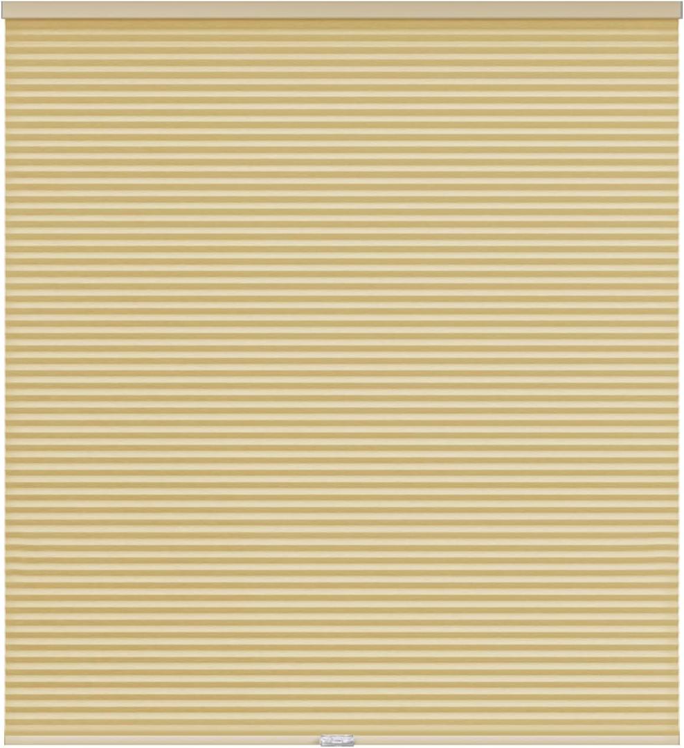 LazBlinds Cordless Cellular Shades, Blackout Privacy Honeycomb Shades for Home, Thermal Insulation Noise Reduction Blinds for Windows, 22'' W x 64'' H, Yellowish-Brown